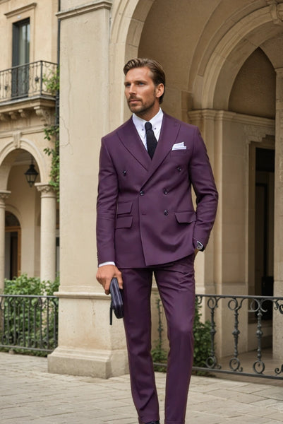 Men Two Piece Suit Formal Suit Stylish Party Suit Purple Suit For Men