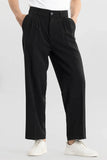 Men Black Korean Trouser Casual Korean Style Relaxing Pant Black