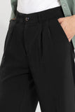 Men Black Korean Trouser Casual Korean Style Relaxing Pant Black