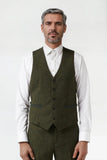 Men Vintage Olive Green Tweed Stylish Waistcoat And Winter Wear Waistcoat