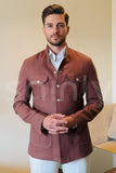 Russett Brown men’s cotton bush coat