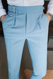 Men Wedding Pant Sky Blue Slim Fit Elastic Office Pant Sainly