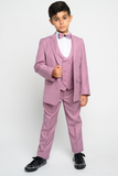 Boys Pink Kids Suits Boys Slim Suit Wedding Outfit for Boys Sainly