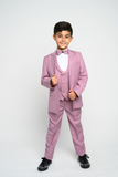 Boys Pink Kids Suits Boys Slim Suit Wedding Outfit for Boys Sainly