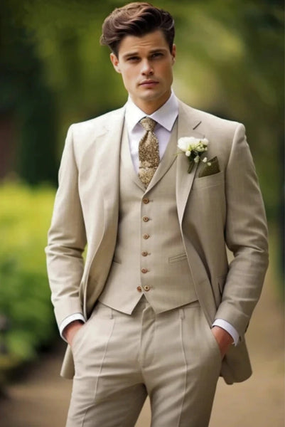 Purchase Men Cream Three Piece Dinner Suit at Sainly– SAINLY