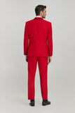 Men Red Suit Three Piece Suit Red Tuxedo Suit Red Wedding Wear Sainly