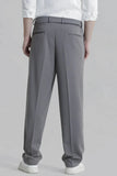 Men Grey Korean Baggy Comfortable Regular Fit Trousers Perfect For Every Season