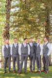 Mens Grey Jacket Party Wear Half Jackets Grey Wedding Groomsmen Sainly