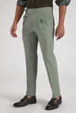 Men Pant Gurkha Green Trouser Stylish Sage Green Pant Elegant Green