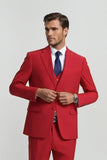 Men Red Blazer Formal Coat Red Slim Fit Blazer Bespoke Coat Red Sainly