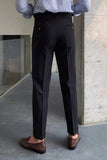 Men Double Button Gurkha Pant Black Party Wear Black Trouser Bespoke
