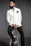 Men White Indian Suit Wedding White Suits Jodhpuri Suits Sainly
