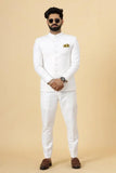 Men White Jodhpuri Suit Indian Bandhgala White Suit Indian Suit Sainly