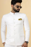 Men White Jodhpuri Suit Indian Bandhgala White Suit Indian Suit Sainly