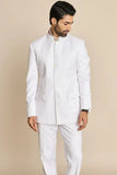 Men White Indian Suit Wedding White Suits Jodhpuri Suits Sainly
