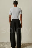 Men Black Custom Pants