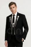 Men’s black designer wedding blazer(Side)