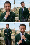 Stylish emerald green men’s formal blazer