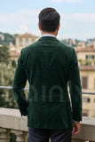 Emerald green wedding and party wear coat