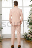 Peach Three Piece Party Wear Suit For Men