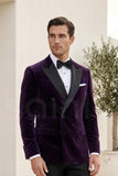 Purple velvet formal dinner jacket