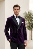 Men’s purple velvet tuxedo jacket