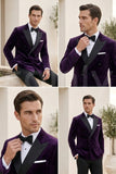 Men’s purple wedding party blazer