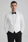Sainly Men white tuxedo waistcoat (Front)