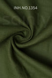 Sainly Olive Green Linen Fabric INH.No.1354