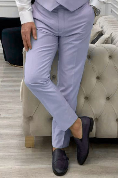 purple mens dress pants Men's Lavender Dress Pants | Slim Fit Stretch Trousers
