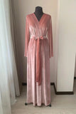 Women Deep Pink Velvet Robe