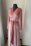 Women Deep Pink Velvet Robe