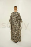 Leopard print kaftan dress(Back)