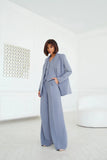 Women Grey Oversized 3 Piece Suit