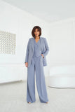 Women Grey Oversized 3 Piece Suit