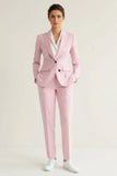 Women Misty Rose Pink 2 Piece Suit