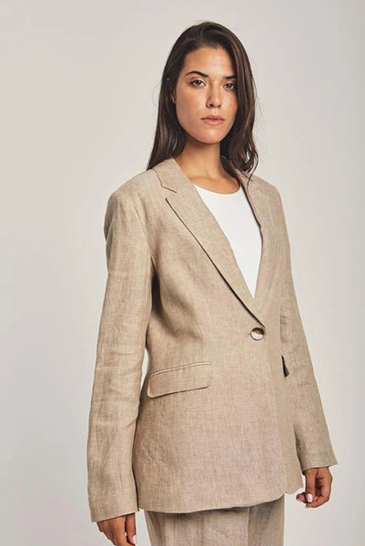 Amsterdam Linen Tailored Blazer | Women's Linen Blazer Australia | Laura Paige main image 0