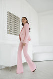 Women Misty Rose Pink Double Breasted 2 Piece Suit