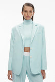 Women Powder Blue Single Breasted 2 Piece Suit