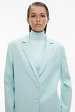 Women Powder Blue Single Breasted 2 Piece Suit