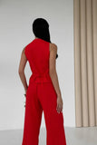 Women Red 3 Piece Suit