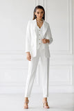 Women White 3 Piece Suit