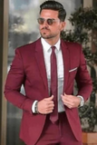 Men Maroon Coat Maroon Blazer Slim Fit Coat Wedding Blazer Sainly