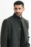 Man Green Coat Trench Coat Vintage Green Jacket Over long Coat Sainly