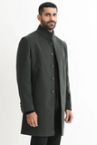 Man Green Coat Trench Coat Vintage Green Jacket Over long Coat Sainly