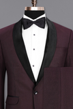 Men 2 Piece Suit Wine Tuxedo Suit Wedding Wine Suit bespoke Sainly