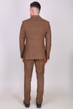 Men Brown Tweed Suit Winter Outwear Suit Wedding Suit 3 Piece Sainly