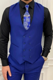 Men Blue 3 Piece Suit Formal Dinner Suit Elegant Groomsmen Wear Sainly