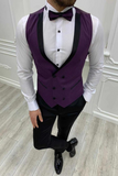 Men There Piece Suit Slim Fit Suit Tuxedo Purple Wedding Suits Sainly