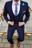 Men There Piece Suit Blue Wedding Slim Fit Suit Dinner Suit Sainly